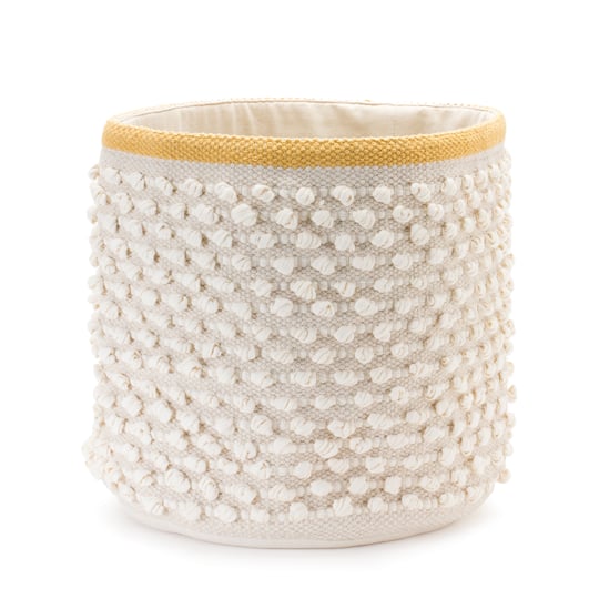 White Woven Cotton Basket Set